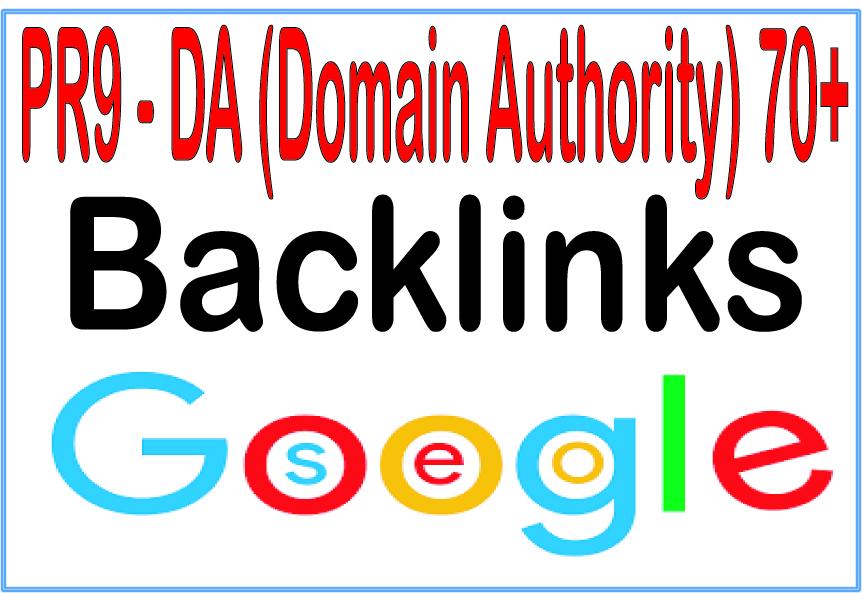 Do 70+ PR9 - DA (Domain Authority) Backlinks of HQ & Most Effective Links