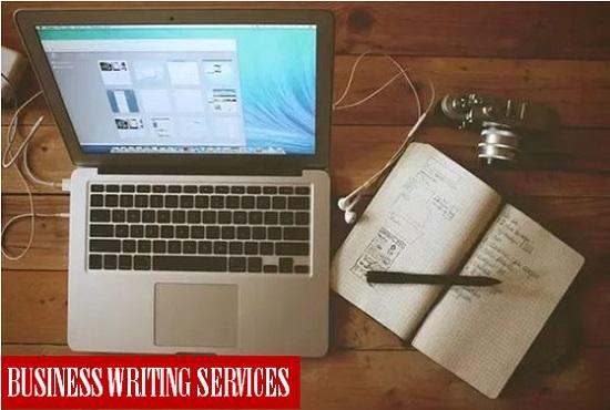 Writing, proofreading and editing of business plans, sales copies and other writing