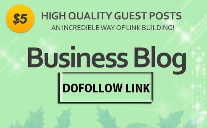 Give You Guest Post On Business And Finance Niche Blog 