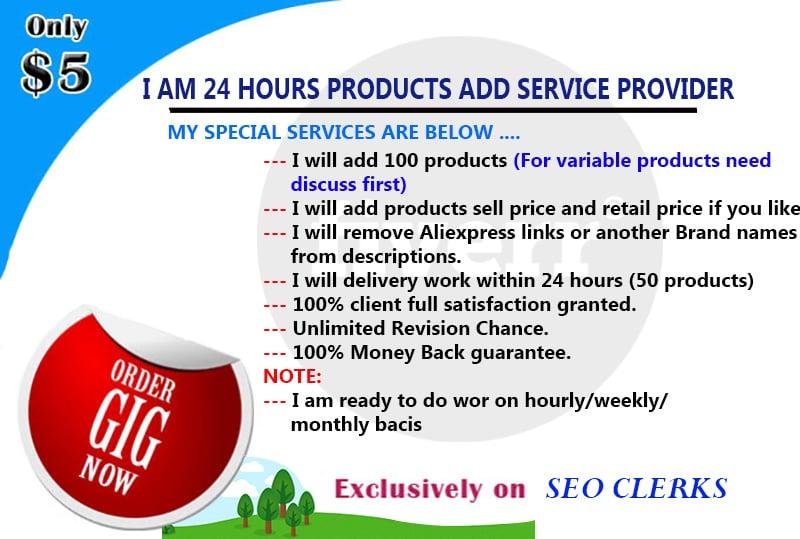 I'll add 105 Products On SHOPIFY, WOOCOMMERCE, EBAY Online Ecommerce store