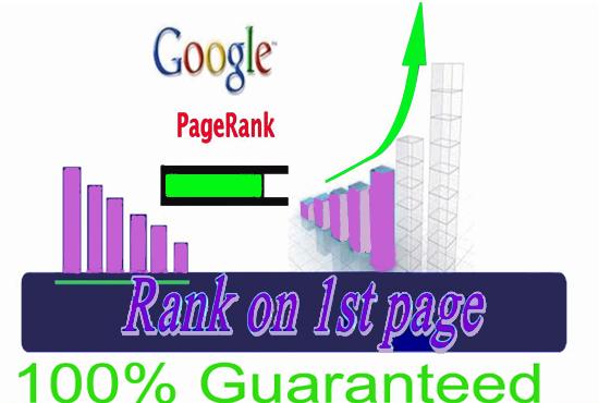 GOOGLE 1st page ranking with 100% guarantee