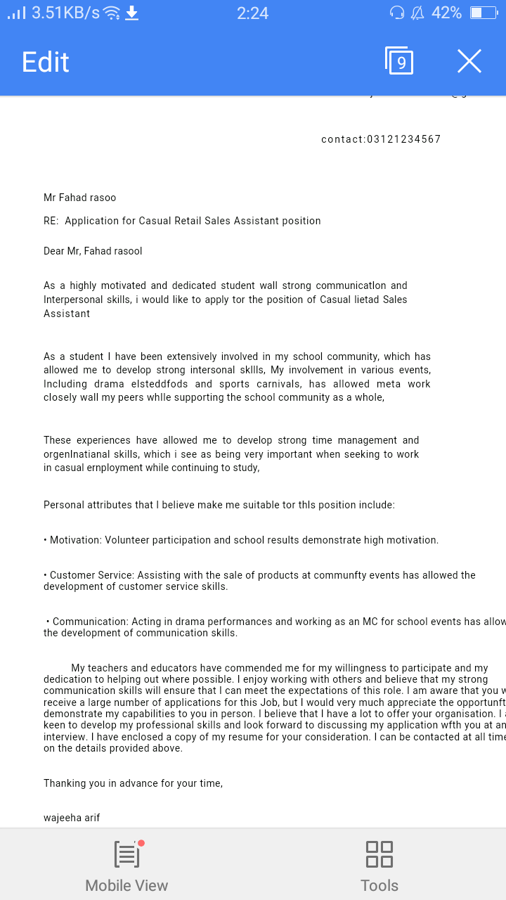 creative writing or article writing