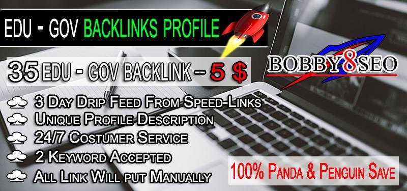 Only 5$ Get 30 Baclink Profile Edu / Gov