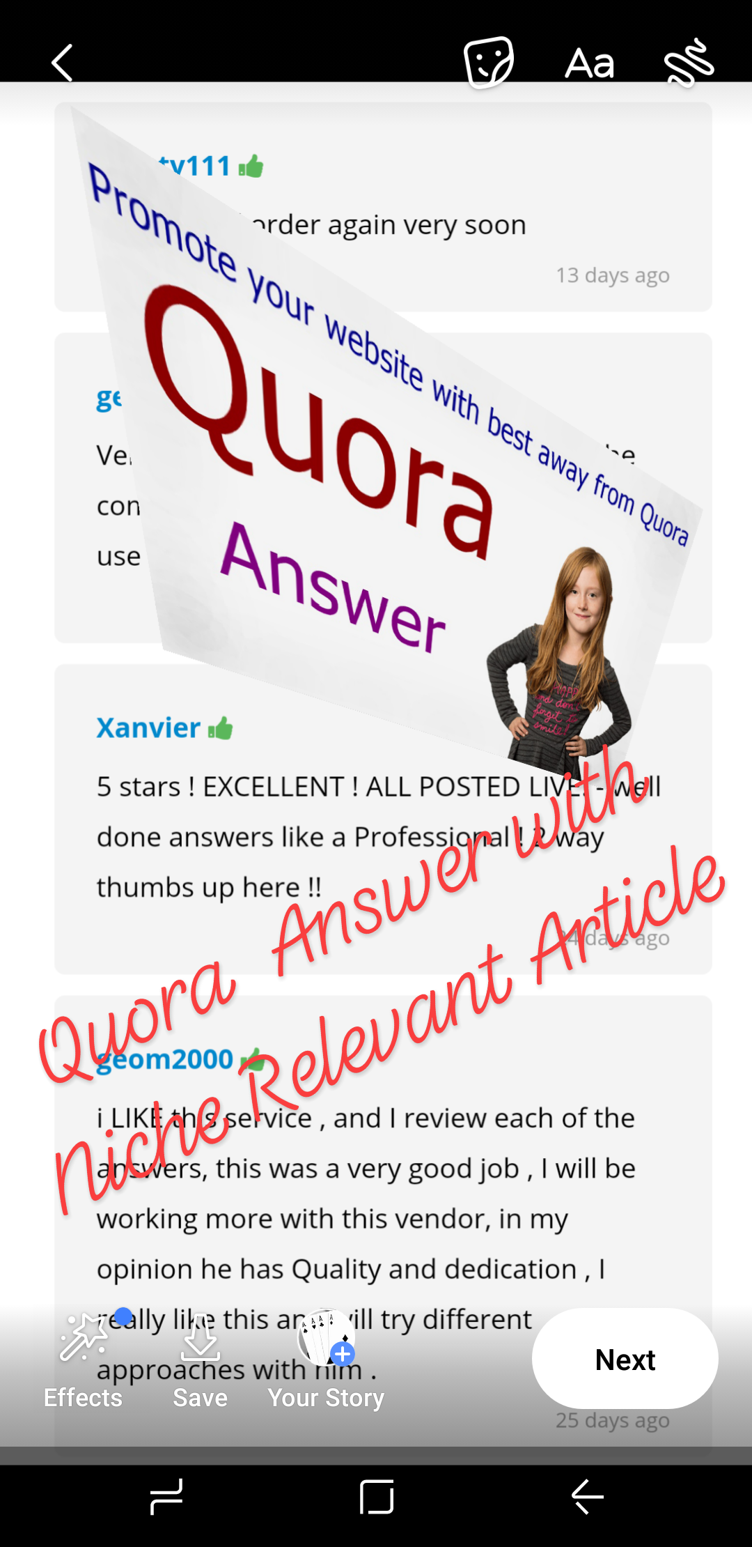 High Quality Quora Answer with a unique 500 words Article and Contractual link. 