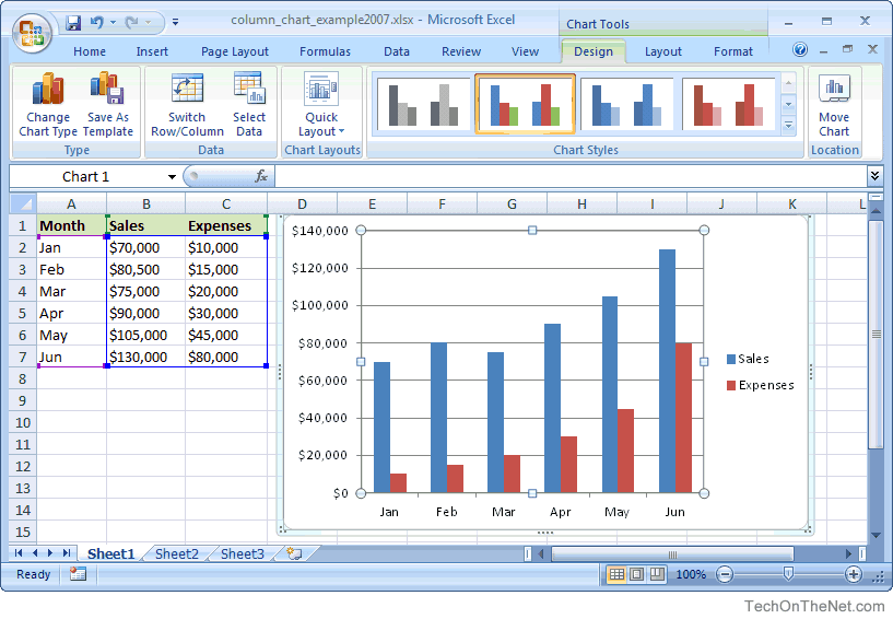 create excel spreadsheet for your data 