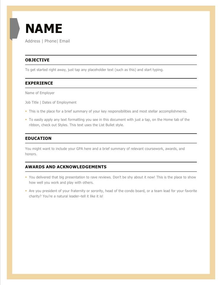 Resume and CV writing