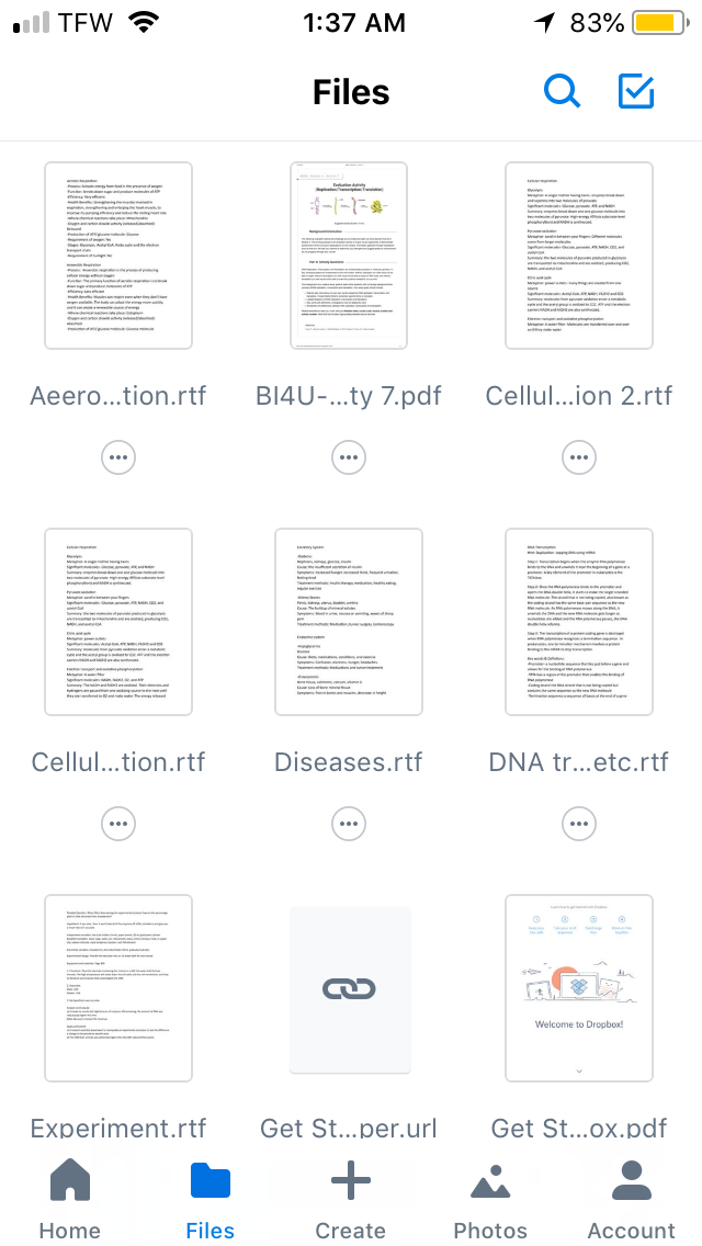 Completing homework, classwork, etc.