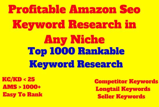 Do Profitable Seo  Amazon Keyword Research in Any Niche 