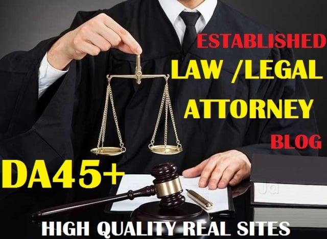 Live Guest Post On Quality Law DA45+ Blog