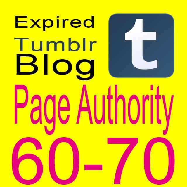 Get 5 Expired Tumblr registered PA 60-70
