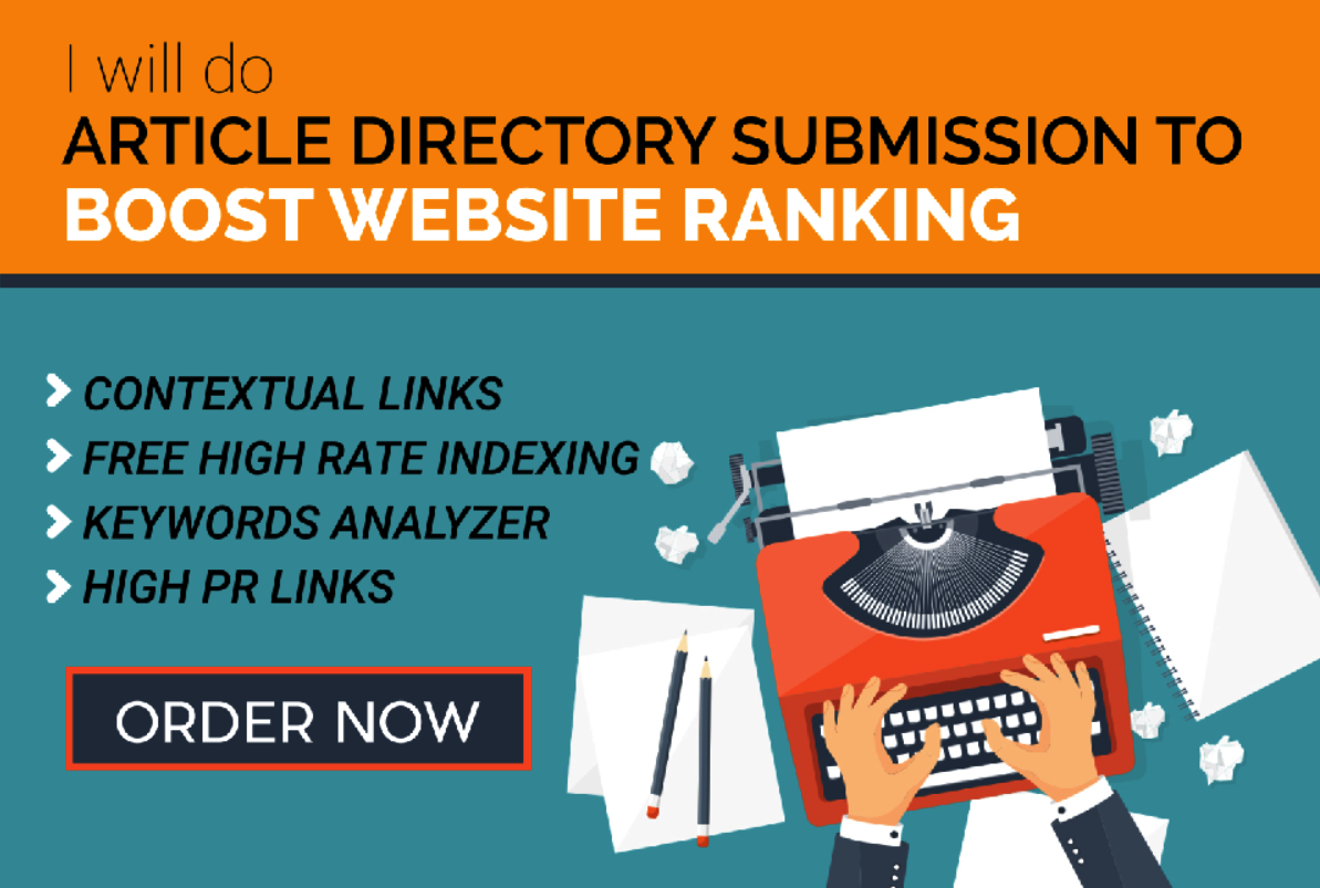 2000 Article Directories Backlinks from Contextual site