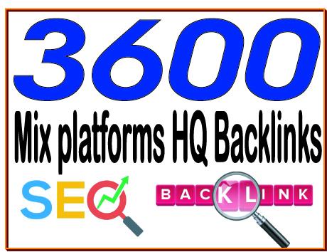 Get you 3600 HQ. Mix platforms PR10 to PR6 Backlinks