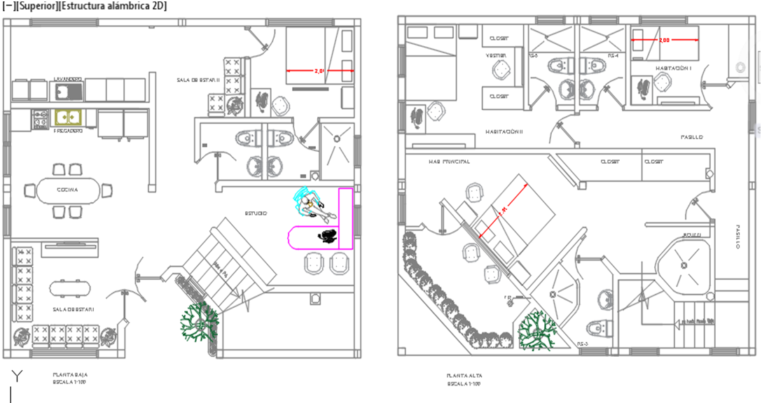  architectural plans autocad 2d / 3d