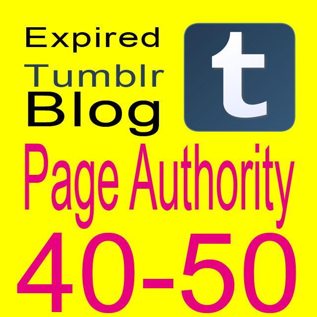 Get 7 Expired Tumblr Registered PA 40-50