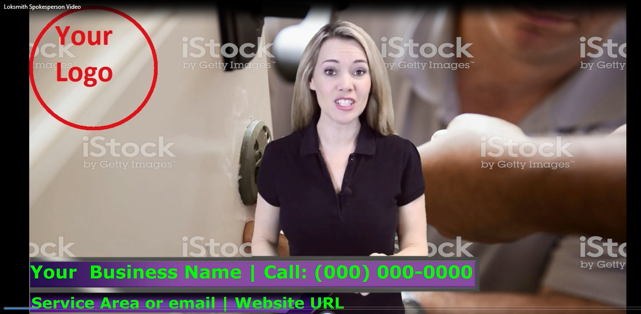 I Can Provide Locksmith Spokesperson Promo Video, USA Female
