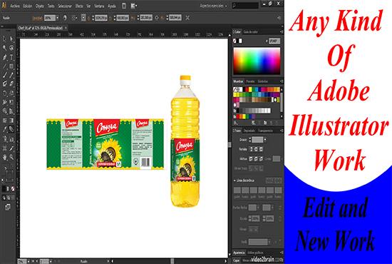 I will print design adobe illustrator work