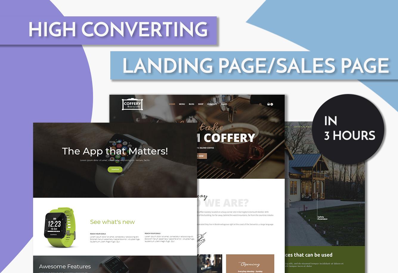 Creating  Product Oriented Landing Page Service