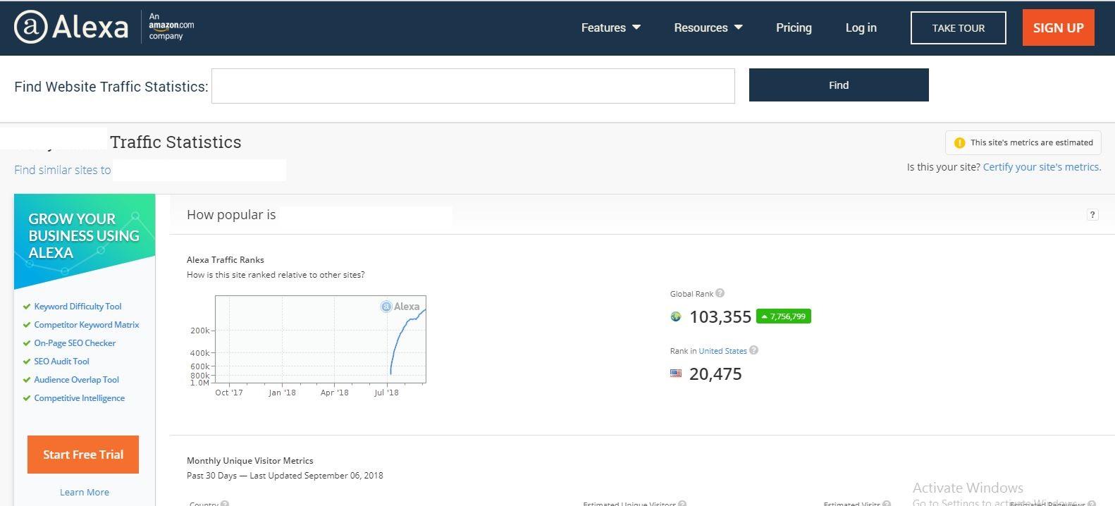 Improve Global alexa rank 199k and USA alexa rank 20k 