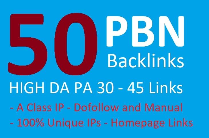 Boost your Rank with 50 Powerful Homepage PBN Backlinks