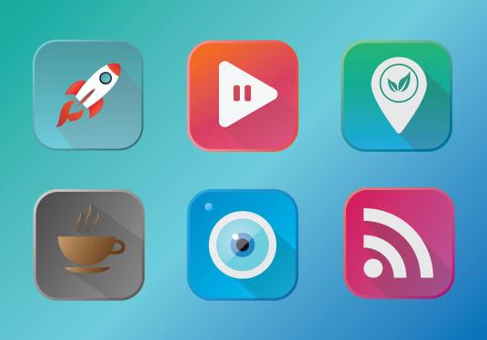 Design Clean and Unique app icon for Android or iOS