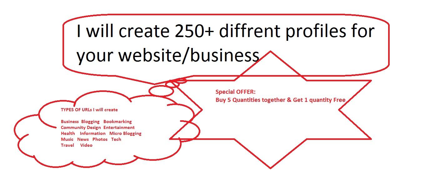Build 200+ Profiles Link For Your Website