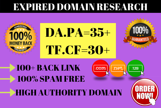 I Research  High Matrics Expired Domain for you
