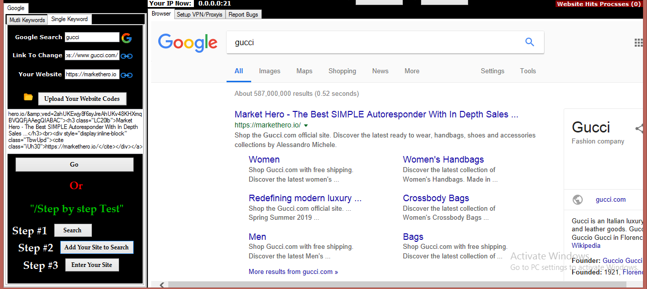 WYCP - Google Search Ranker V1.0