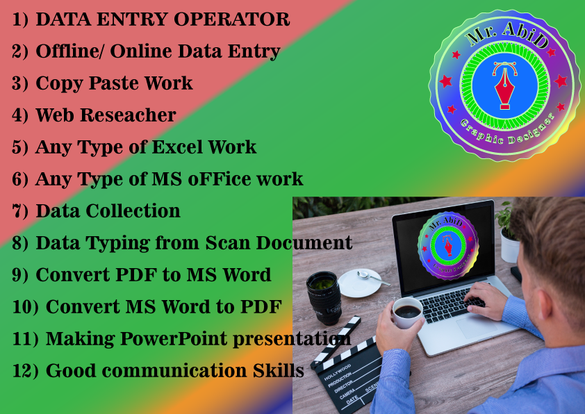 Virtual Assistant, MS-Office convert PDF, Fillable PDF, CSV, Excel, word