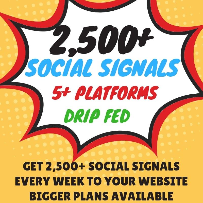 Weekly Social Signals Subscription Service 5K Weekly Mixed Platform High Quality Social Signals SEO
