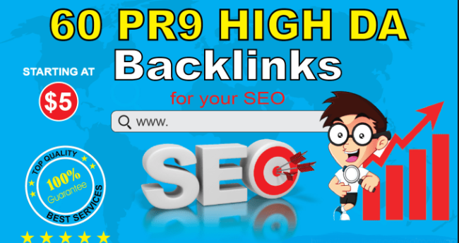 Manually Do 60 PR9 DA 80+ White Hat SEO Backlinks