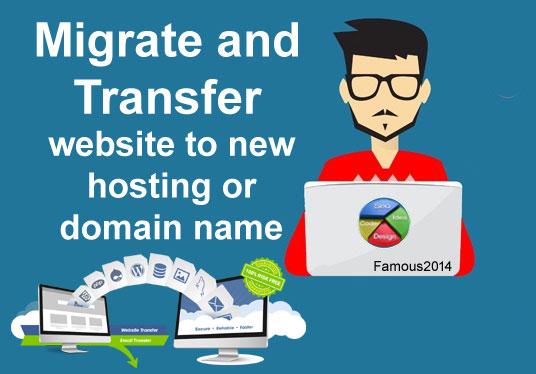 Migrate and transfer website to new hosting or Domain name