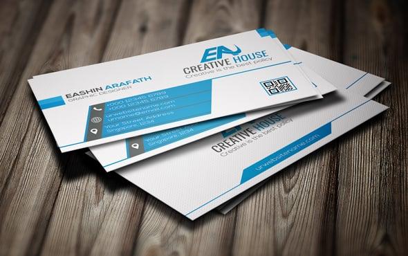 business card design with 1 hours 