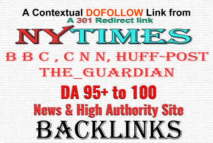 DA 95+ Do-Follow Backlinks from NYTimes, Forbes, or Any HUGE News Site