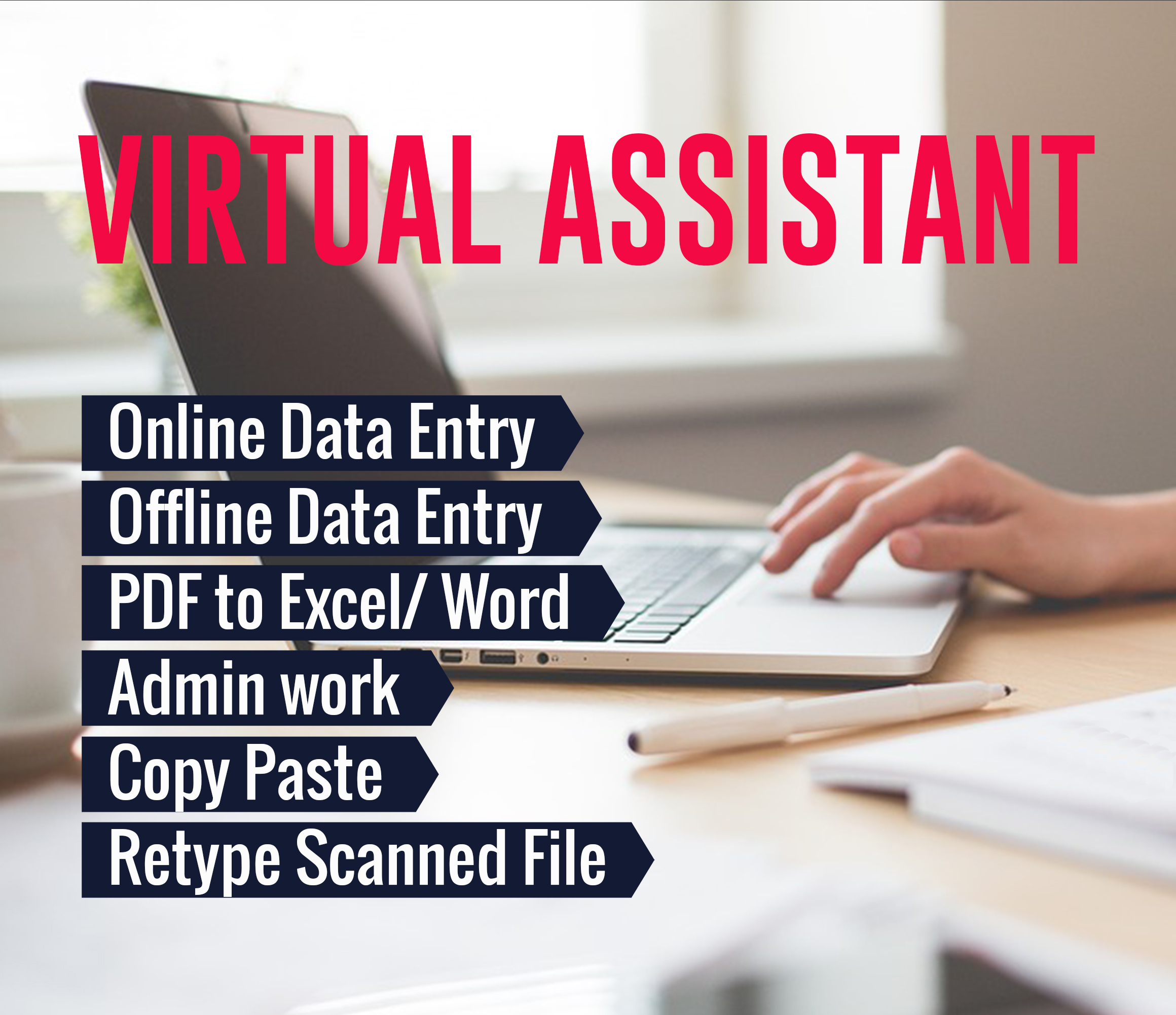 be your virtual assistant for web research, data entry, data mining, excel