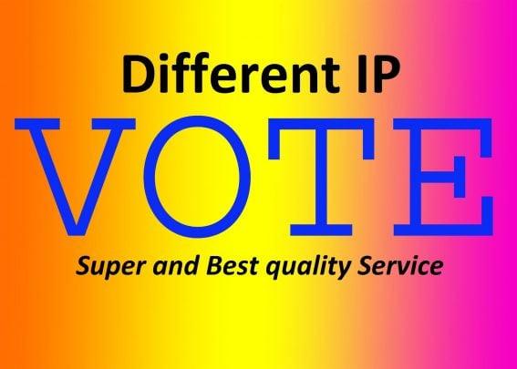Promote 50 Unique IP votes  super fast service