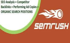 Get competititors reports vis SEMRUSH