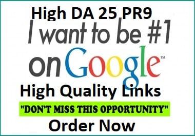 Create DA 80+High quality profile Backlinks with All PR9 25 safe seo links