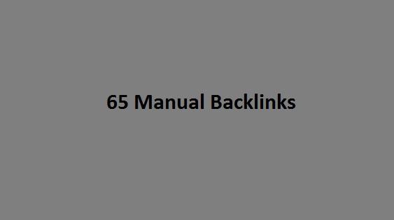 65 High DA Manual Backlinks