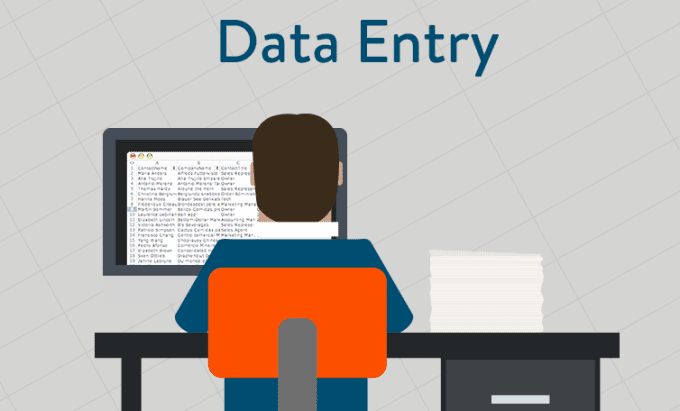 data entry service ( write anything you want or entry any data )