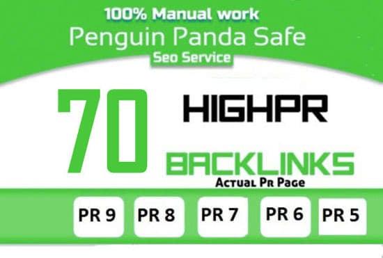 do manual 70 SEO backlinks, to website improving