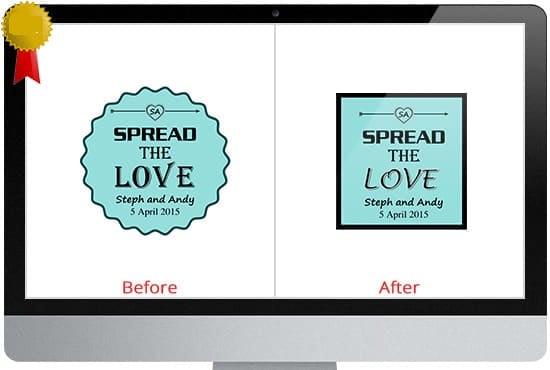 alter, fix, modify, or tweak your logo or icon