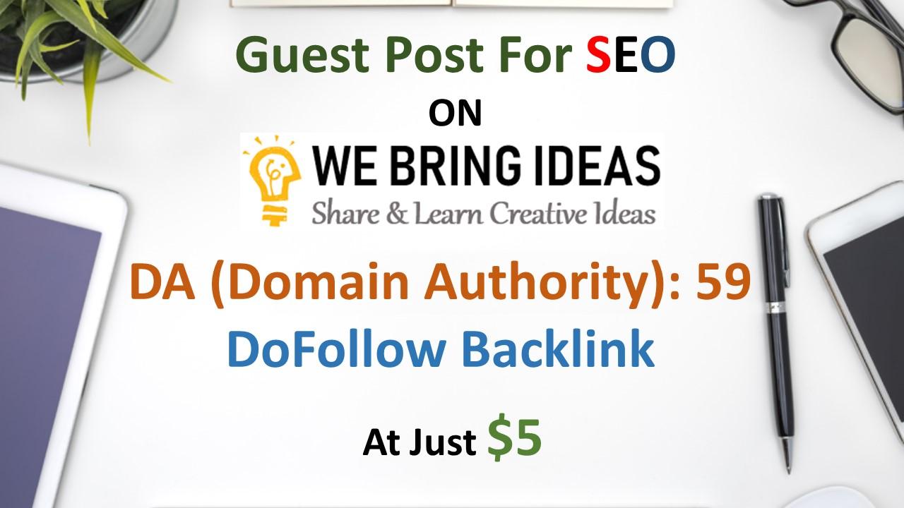 Publish guest post on my 59 DA blog
