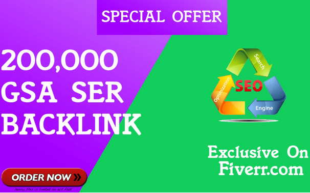do 200,000 gsa ser, quality,verified backlinks, for seo 