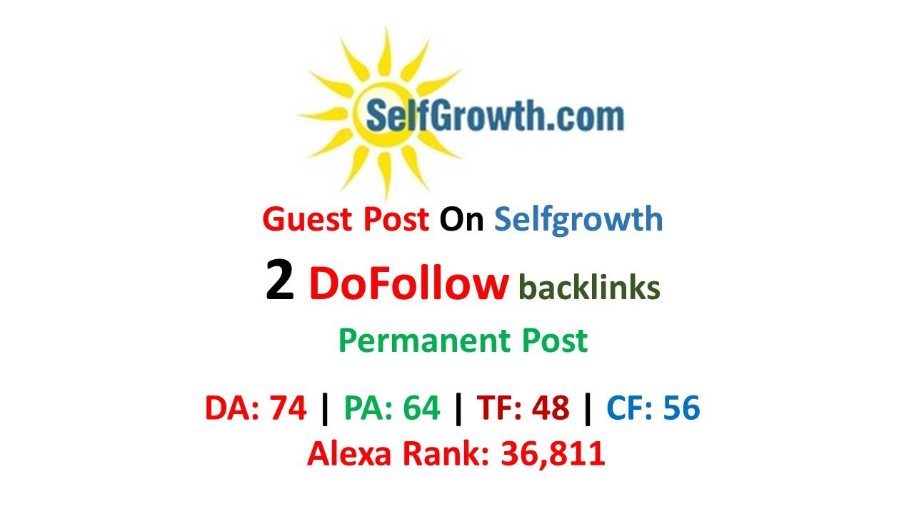 Publish Guest Post On Selfgrowth With Dofollow Links