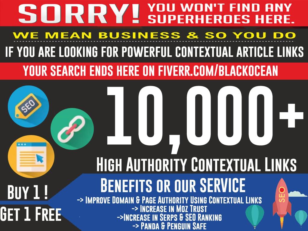 do 10,000 dofollow article contextual anchored SEO links 