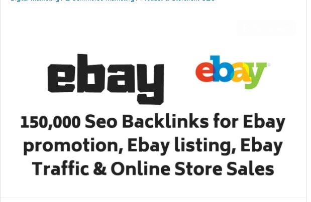 provide 1 million seo backlinks for ebay promotion for more ebay traffic 