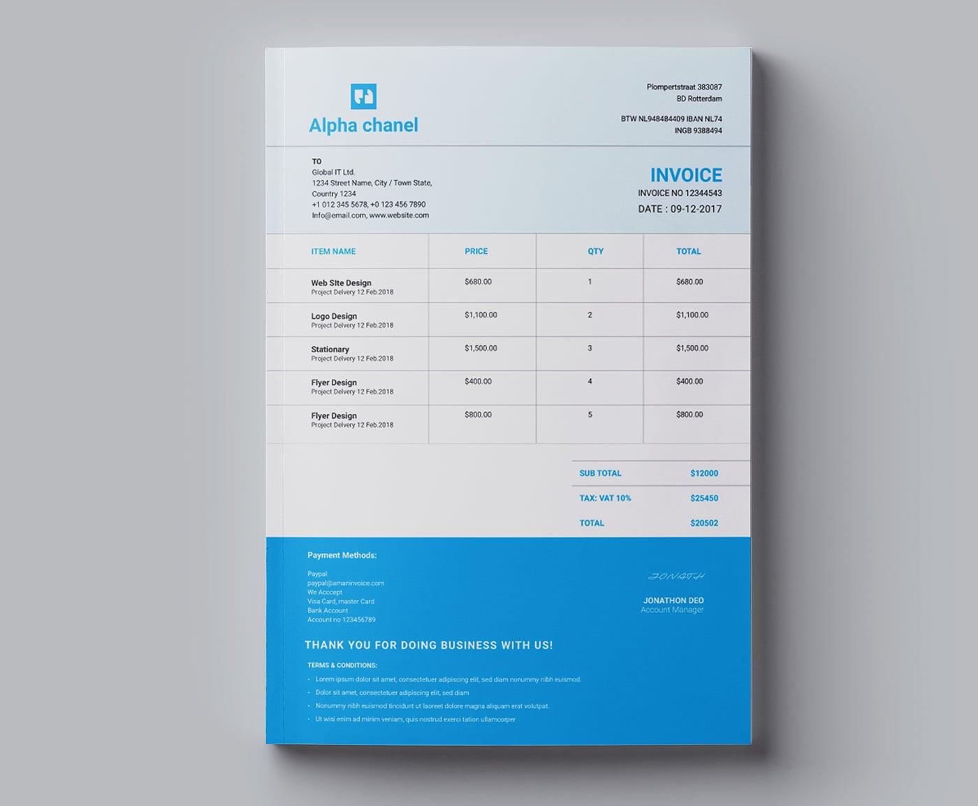 Design Outstanding Invoice