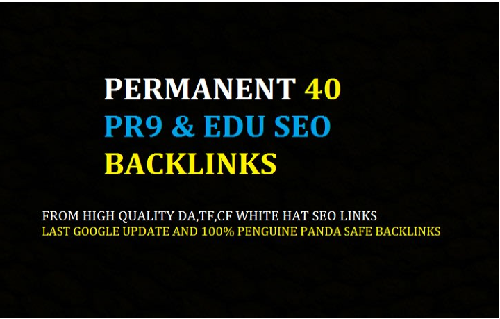 do 40 high quality authority SEO backlinks 
