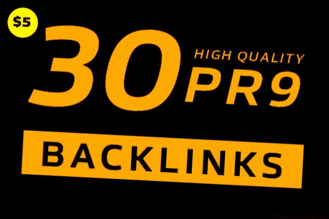 provided USA 30 high quality pr9 backlinks 