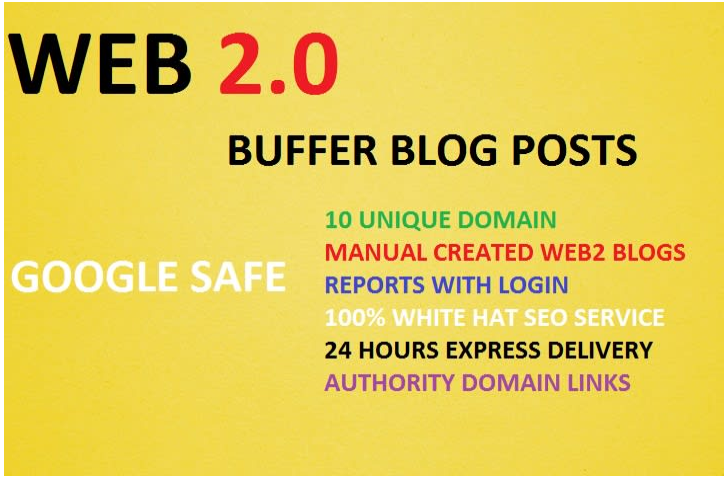 create 10 web 2 0 contextual backlinks,for seo link building 